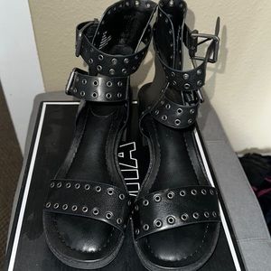 Cute riveted Mia black sandal